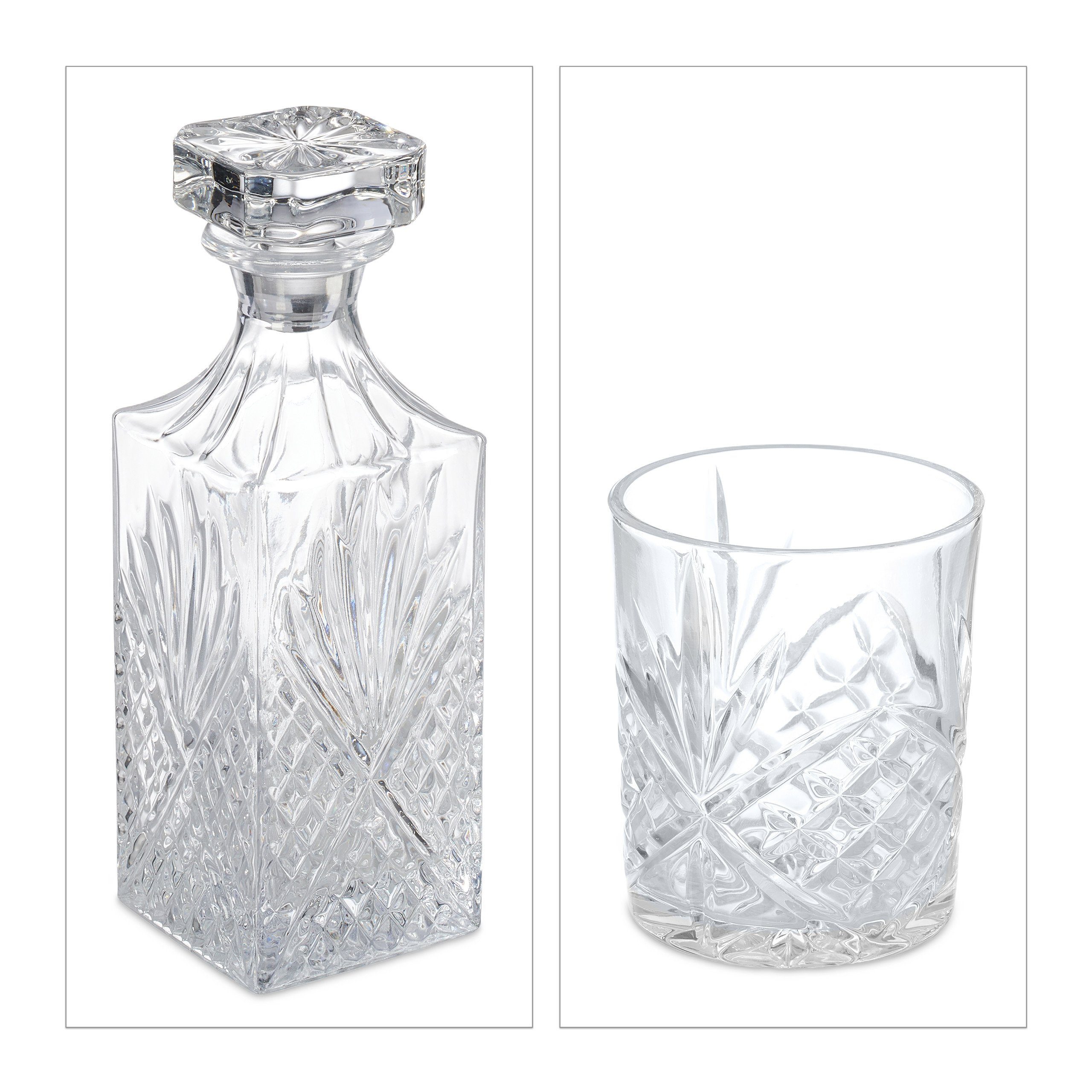 relaxdays Whiskyglas 5-teiliges Whisky Set, Glas