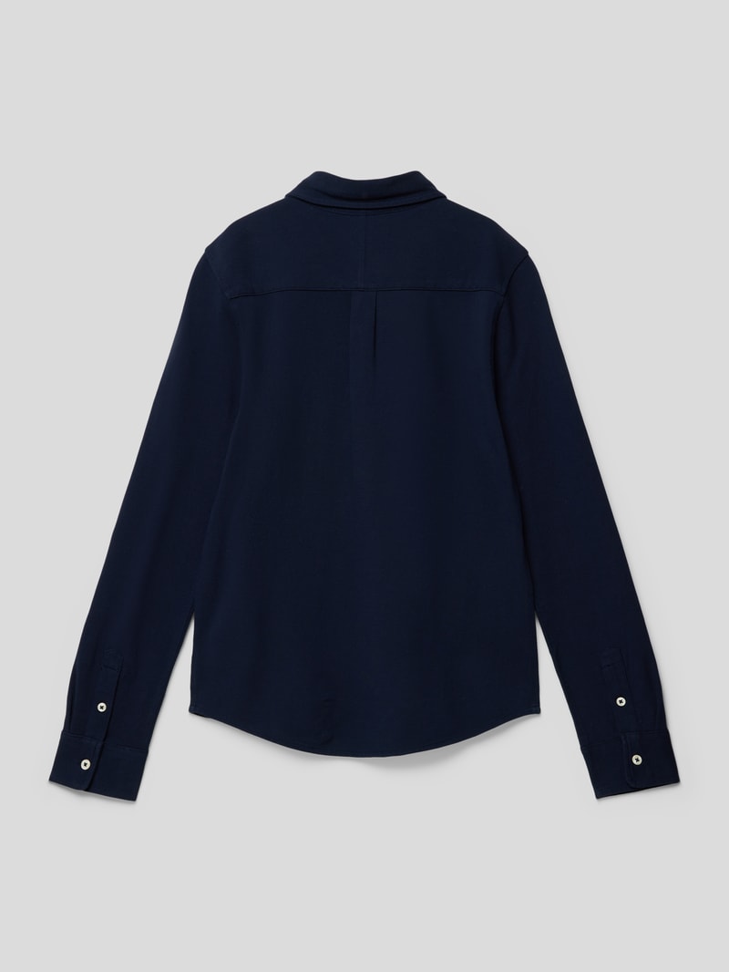Hemd mit Label-Stitching in dunkelblau