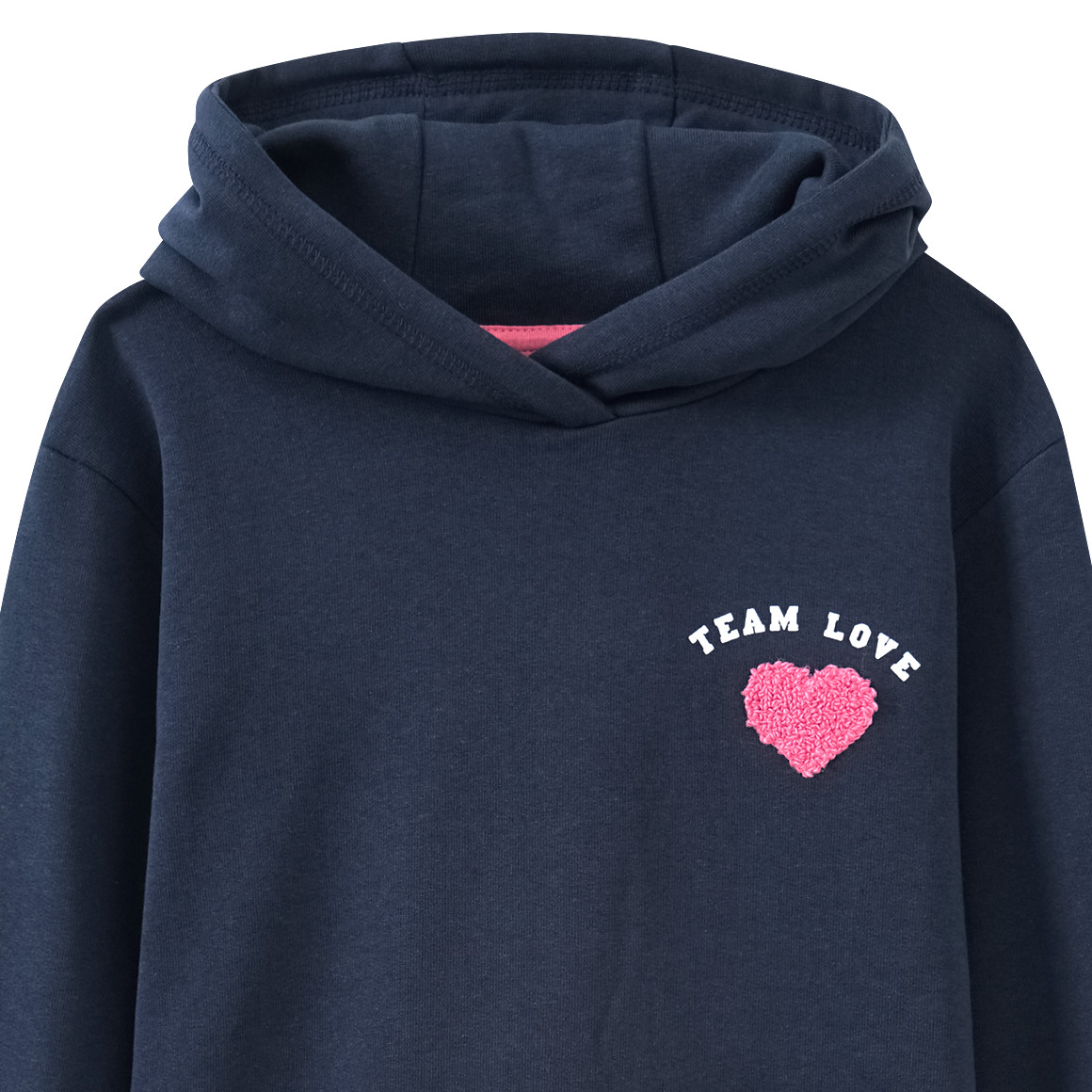 Mädchen Sweatkleid mit appliziertem Herz