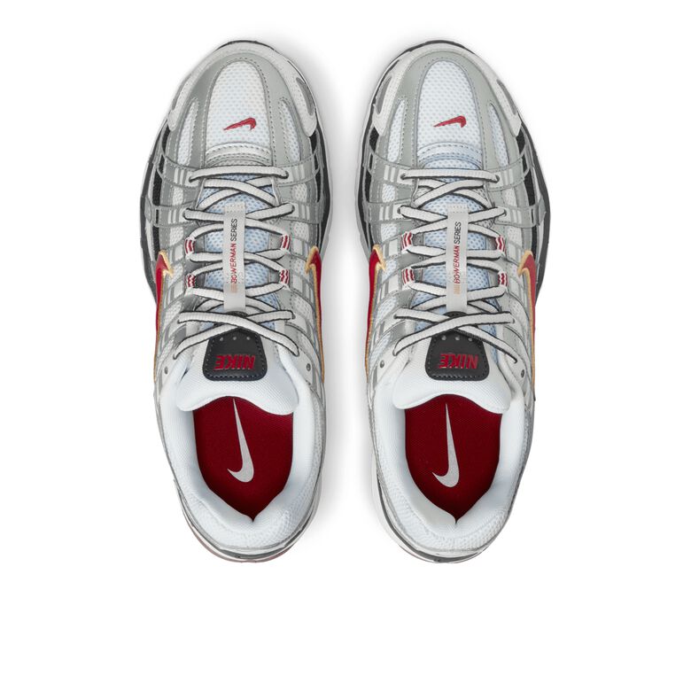 NIKE P-6000 white/varsity red-mtlc platinum