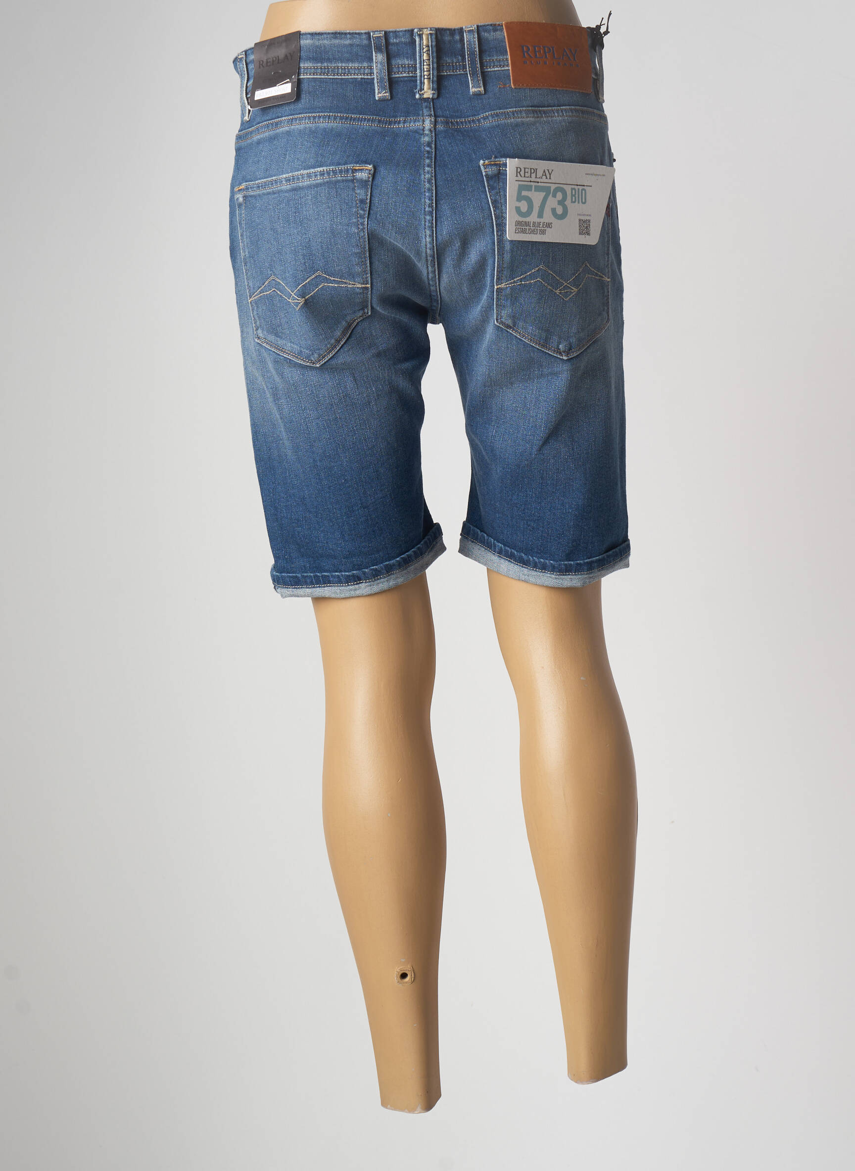 Replay Bermudas Femme couleur bleu