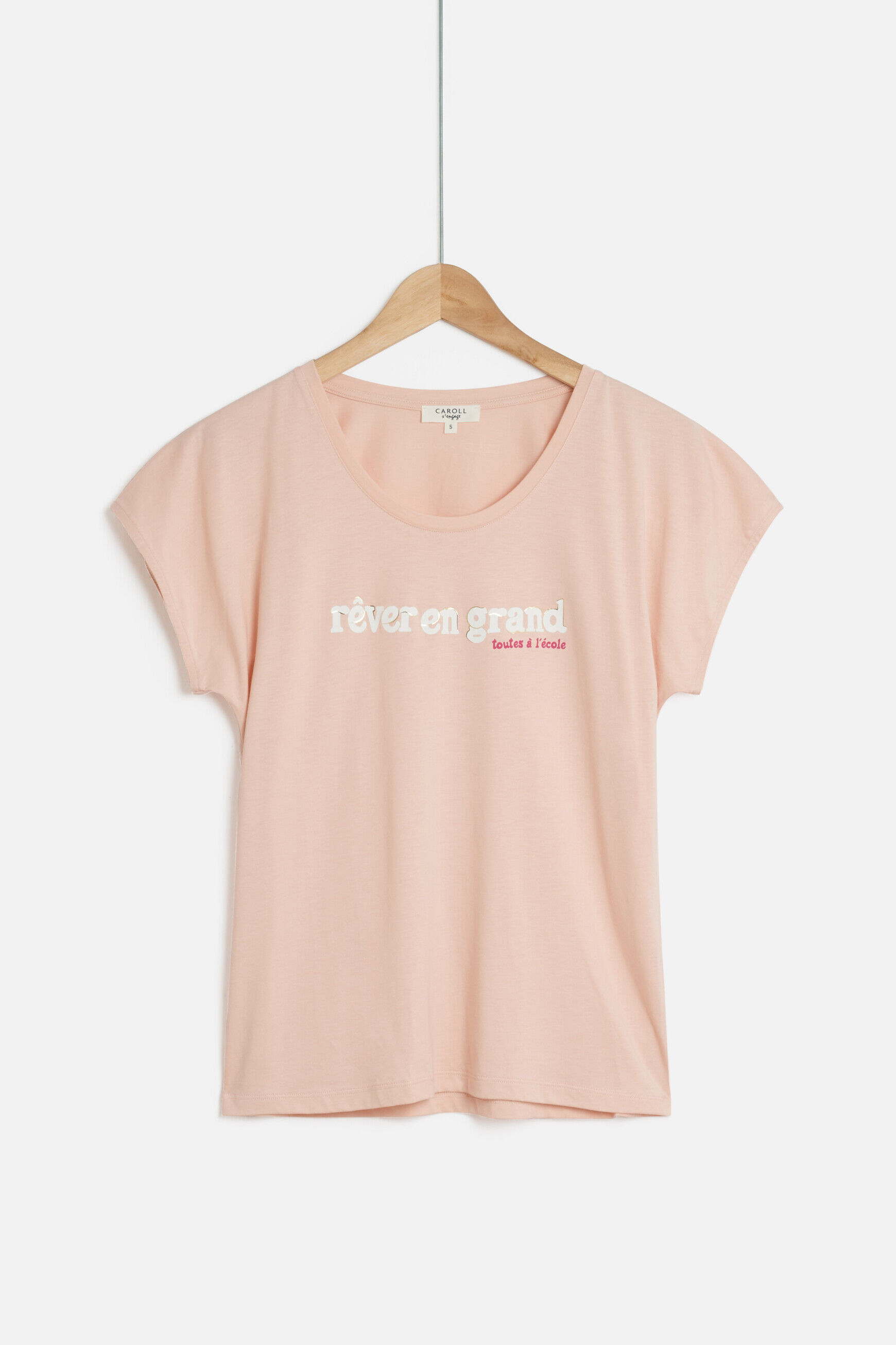 tshirt tolivia rose corail femme