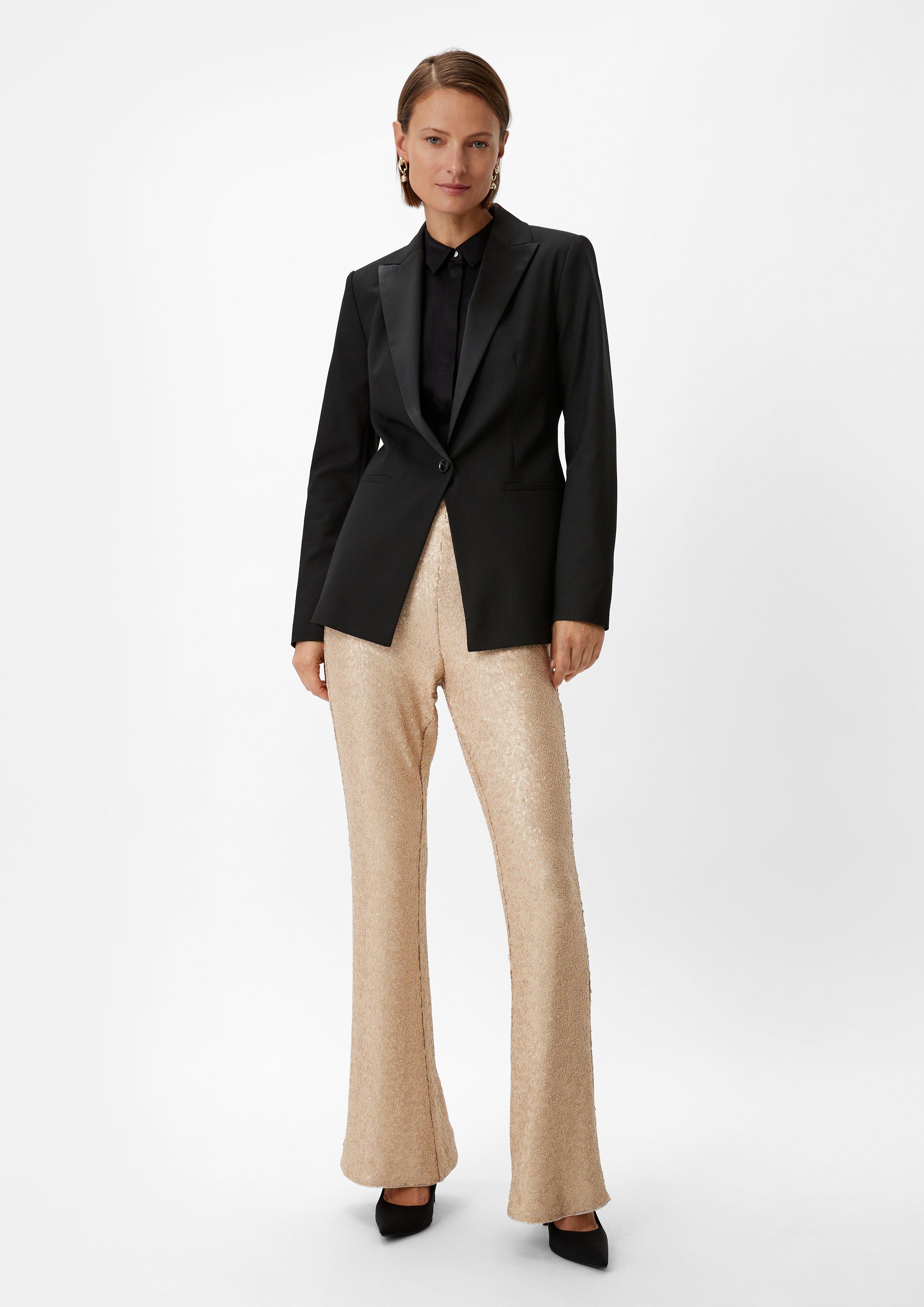 Taillierter Blazer - schwarz