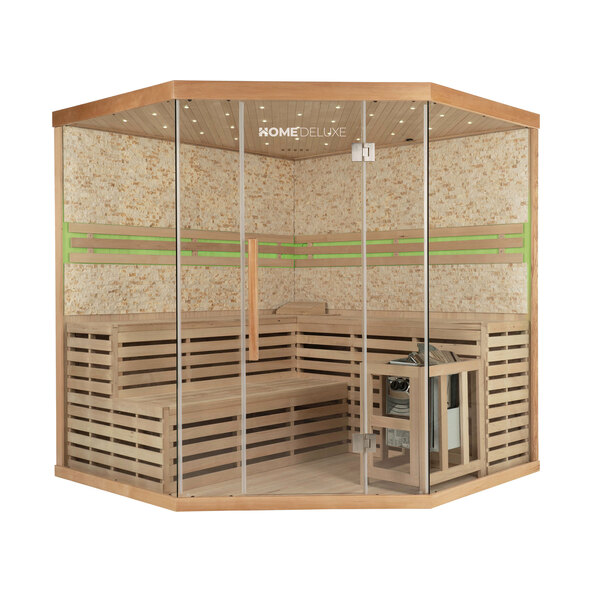 Sauna SKYLINE XL BIG Kunststeinwand