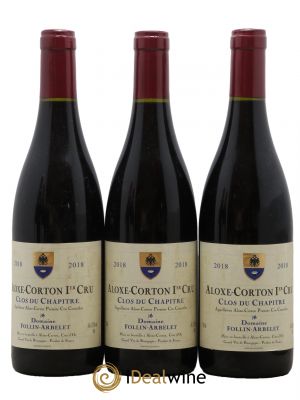 Aloxe-Corton 1er Cru Clos du Chapitre Follin-Arbelet (Domaine)  2018 - Lot de 3 Bouteilles