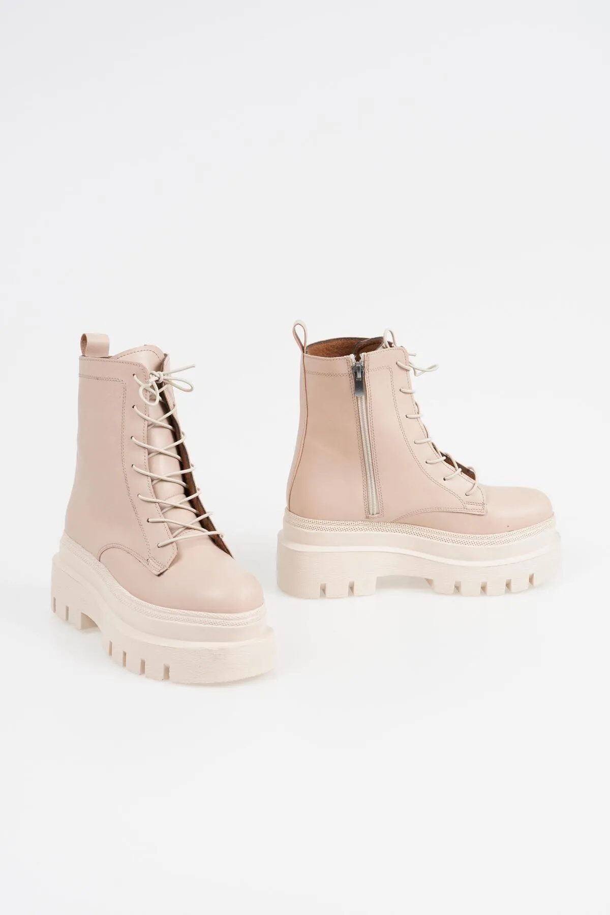 CZ London  Damen-Schnürstiefel mit Plateau und hoher Sohle