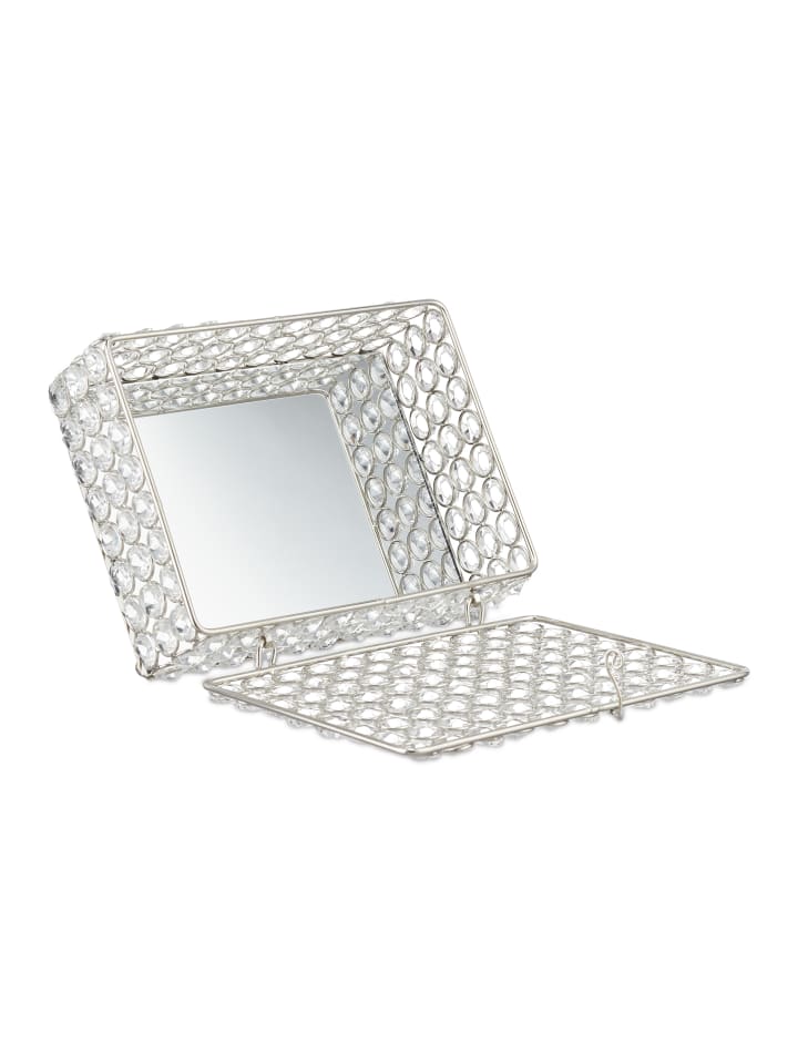 relaxdays Schmuckdose in Silber günstig kaufen onesize