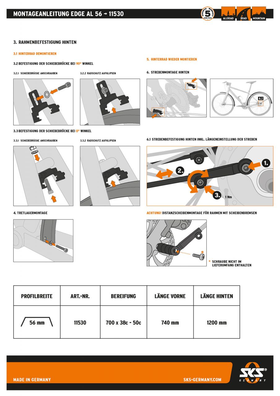 SKS Germany Edge AL 56 Schutzblechset kaufen | Bike-Discount