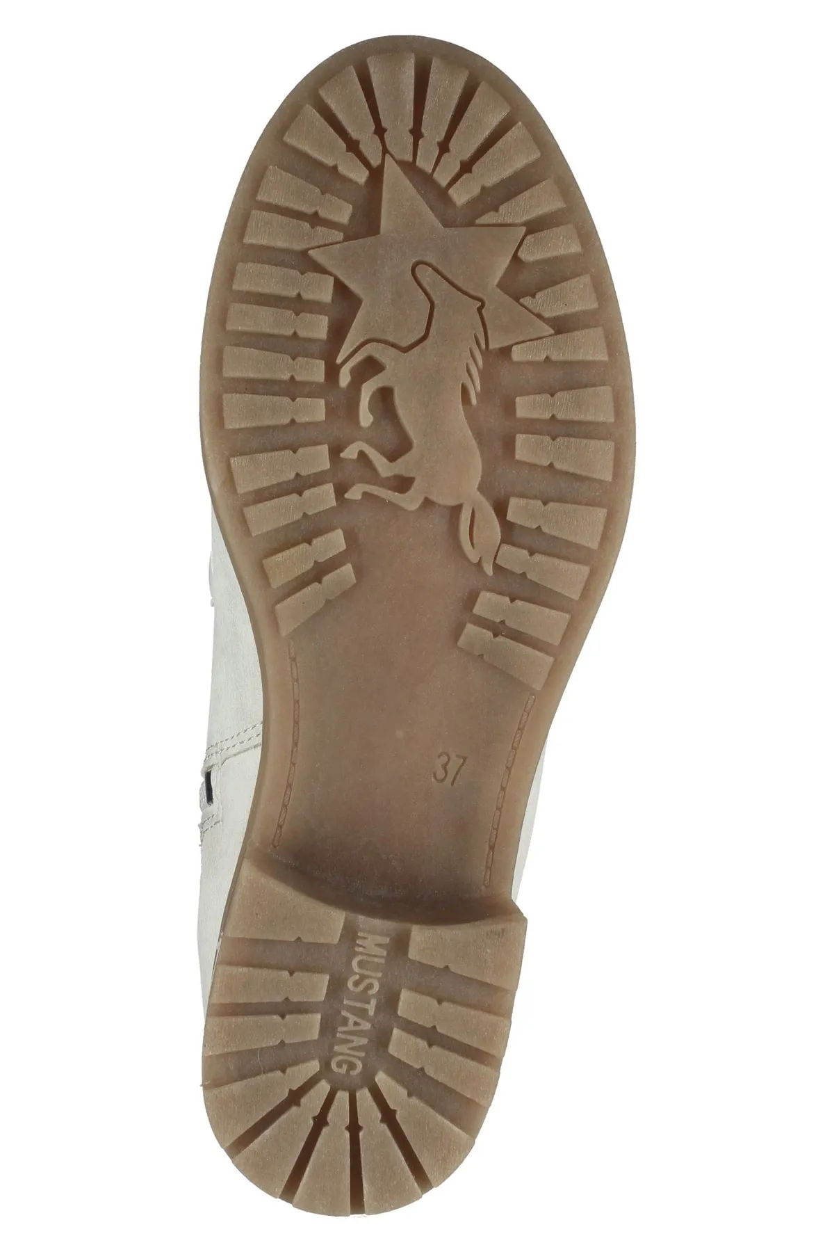Mustang  Stiefelette - Ecru - Blockabsatz