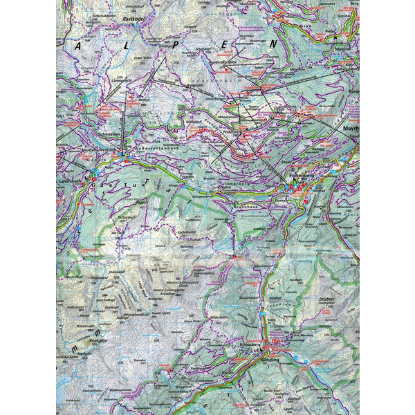 KuF Österreich Outdoorkarte 09 Zillertal 1 : 50 000 - Wanderkarte