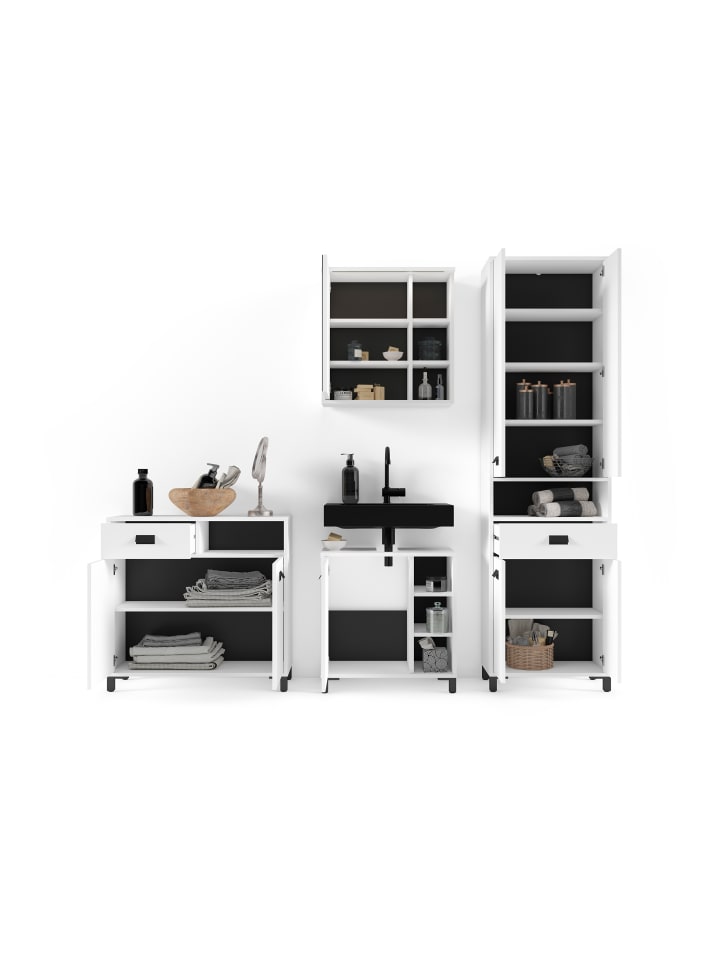 byLiving Kommode Wellness in Weiß - (B) 80,5 x (H) 77,5 x (T) 31 cm günstig kaufen onesize