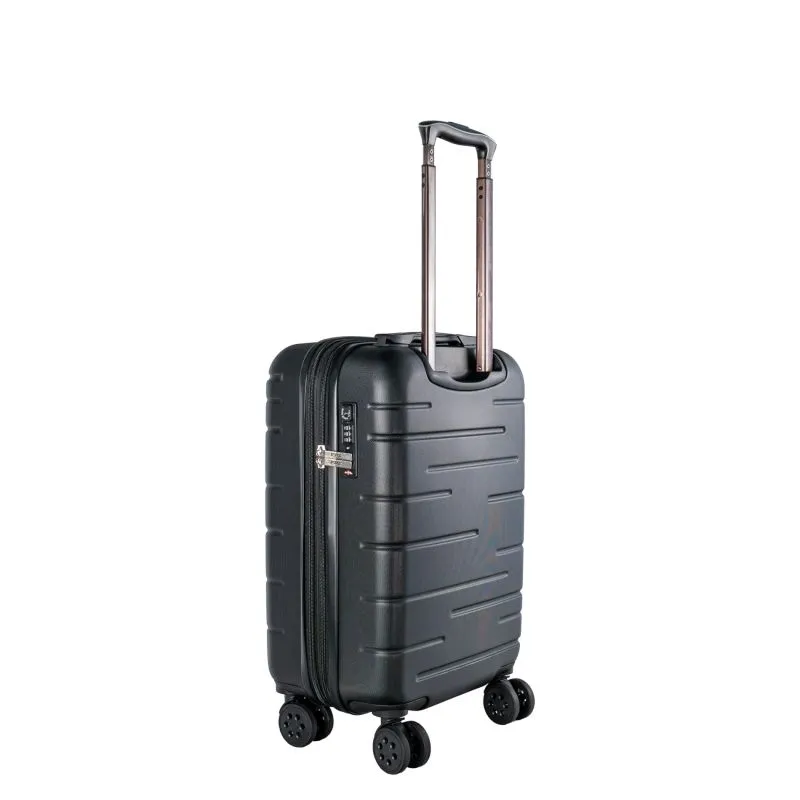 PSNGR Stripes Handgepäckstrolley S (55 cm) Erweiterbar - Black