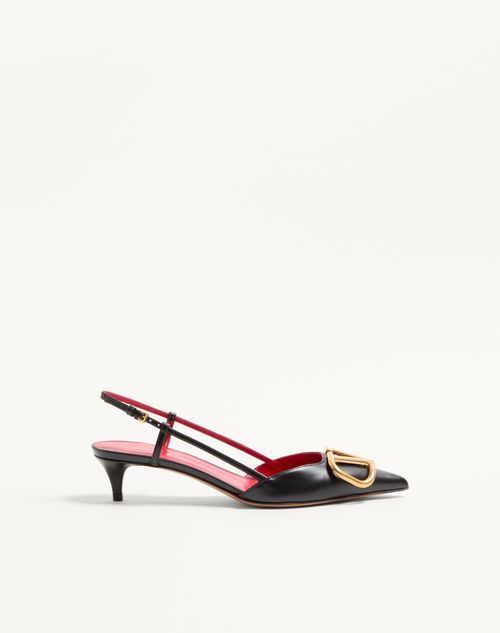 Óculos de sol VLogo Signature Slingback Décolleté em couro de bezerro, 40 mm