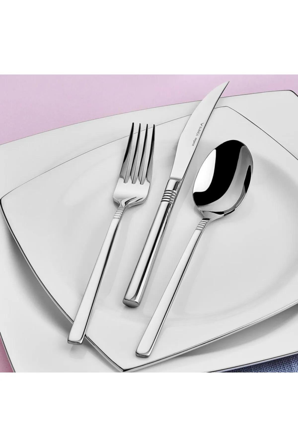 Karaca  Nil 12 Personen Besteckset, 84-teilig, Edelstahl 18/10, Spülmaschinenfest