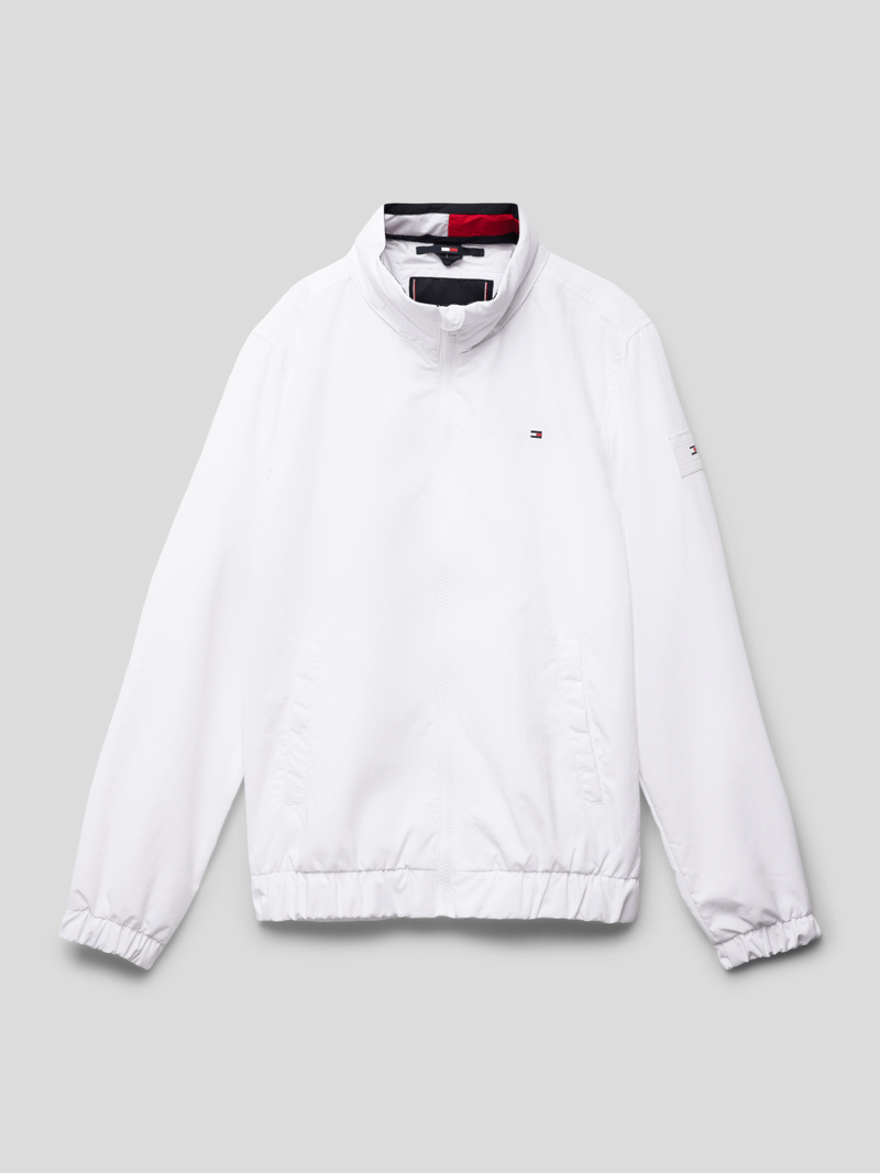 Jacke mit Label-Stitching in weiß