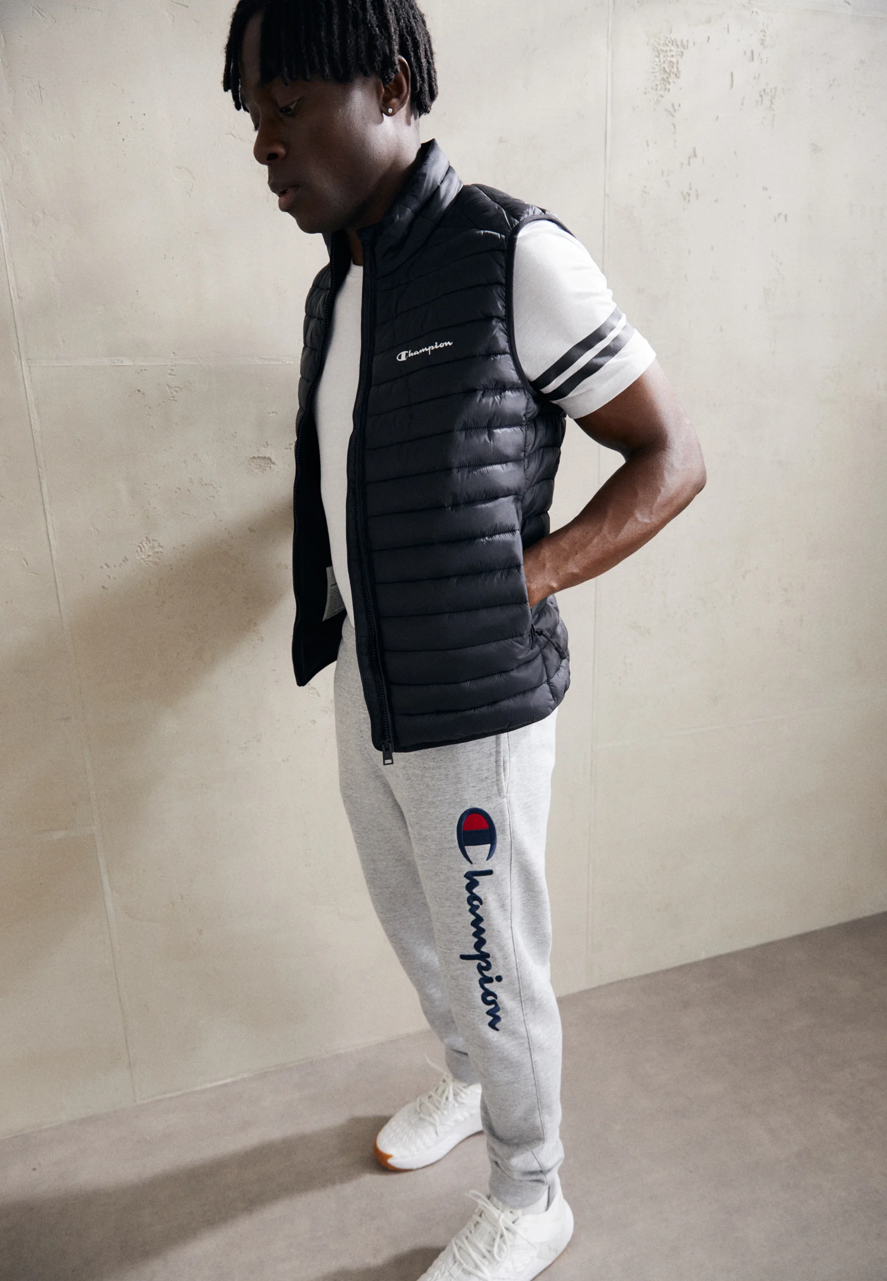 Champion ICONS CUFF PANTS LARGE LOGO - Pantalones deportivos