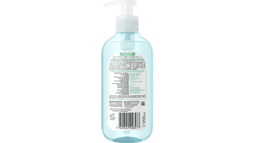 Garnier Skin Active Waschgel mit Aloe Extrakt 200 ml