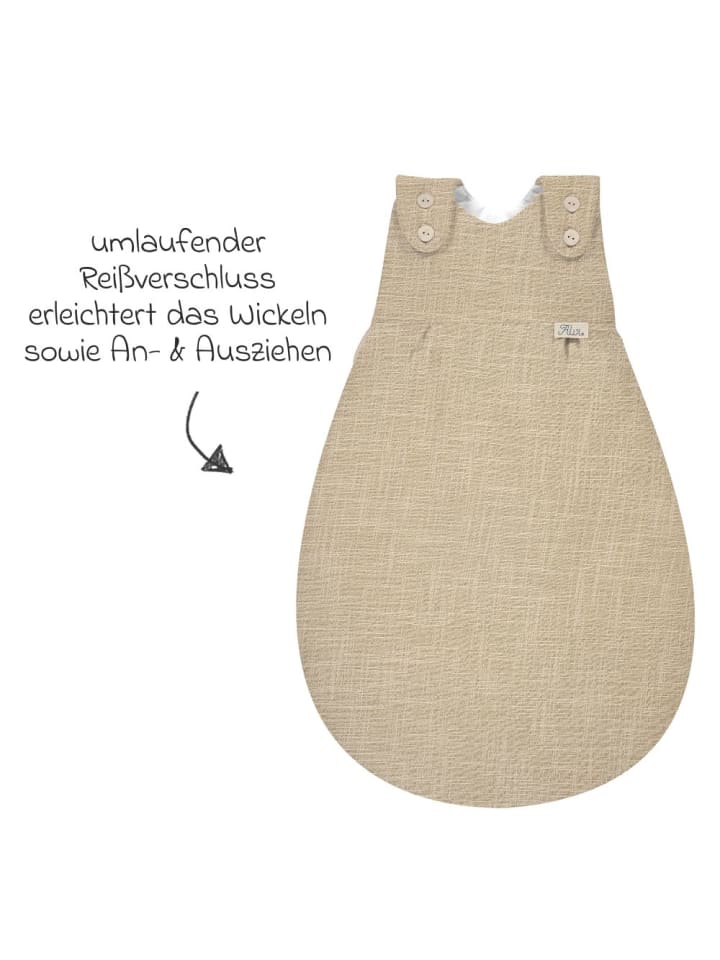 Alvi Baby-Mäxchen Außensack - Slub Muslin - Gr. in braun günstig kaufen
