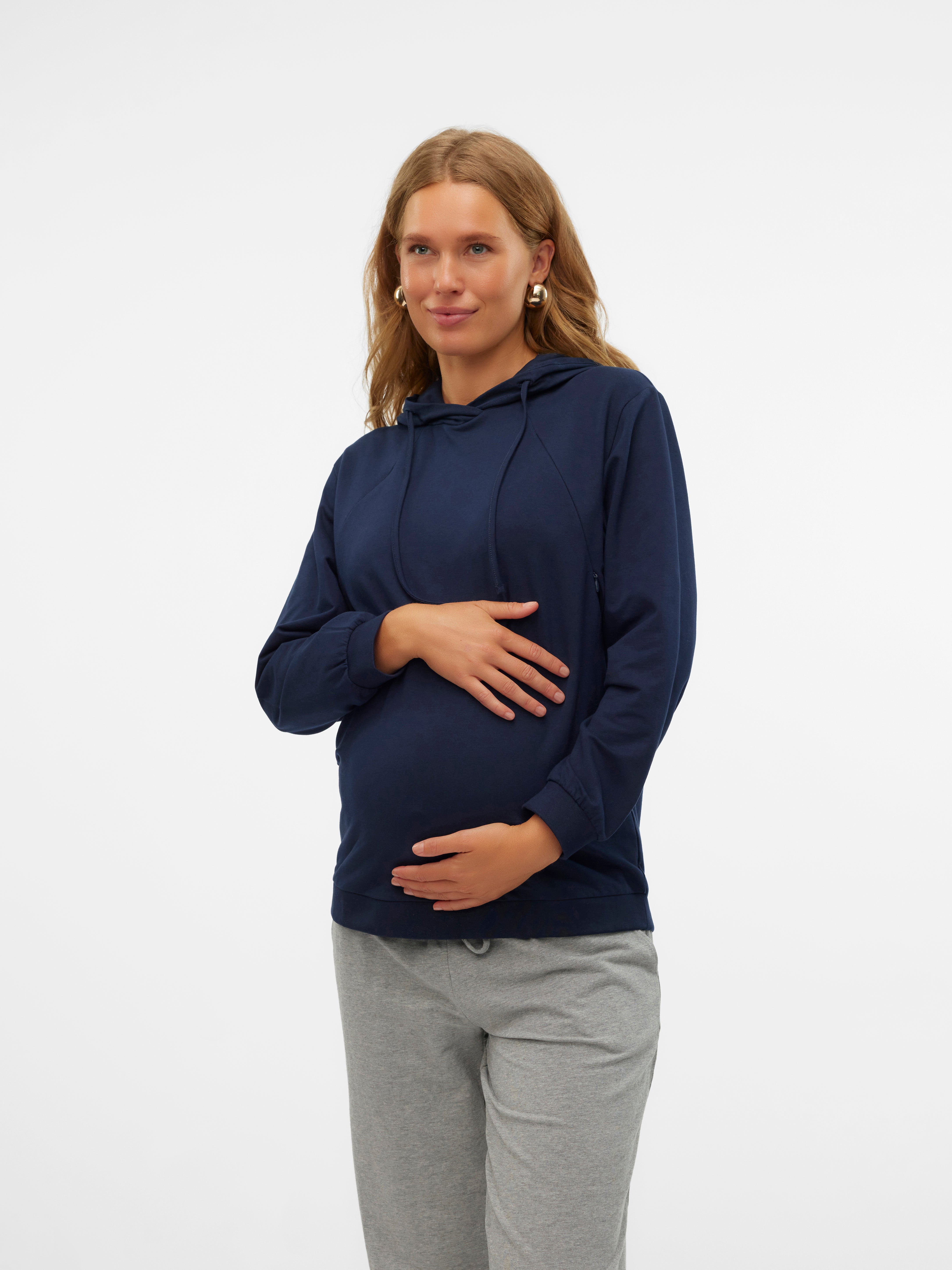Normal geschnitten Kapuze Sweatshirt