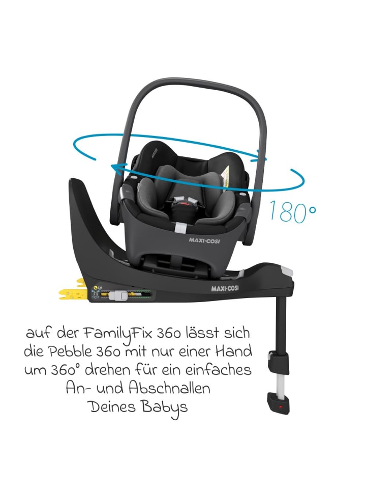 Maxi-Cosi Babyschale Pebble 360 i-Size drehbar ab Geburt - 15 in schwarz günstig kaufen onesize