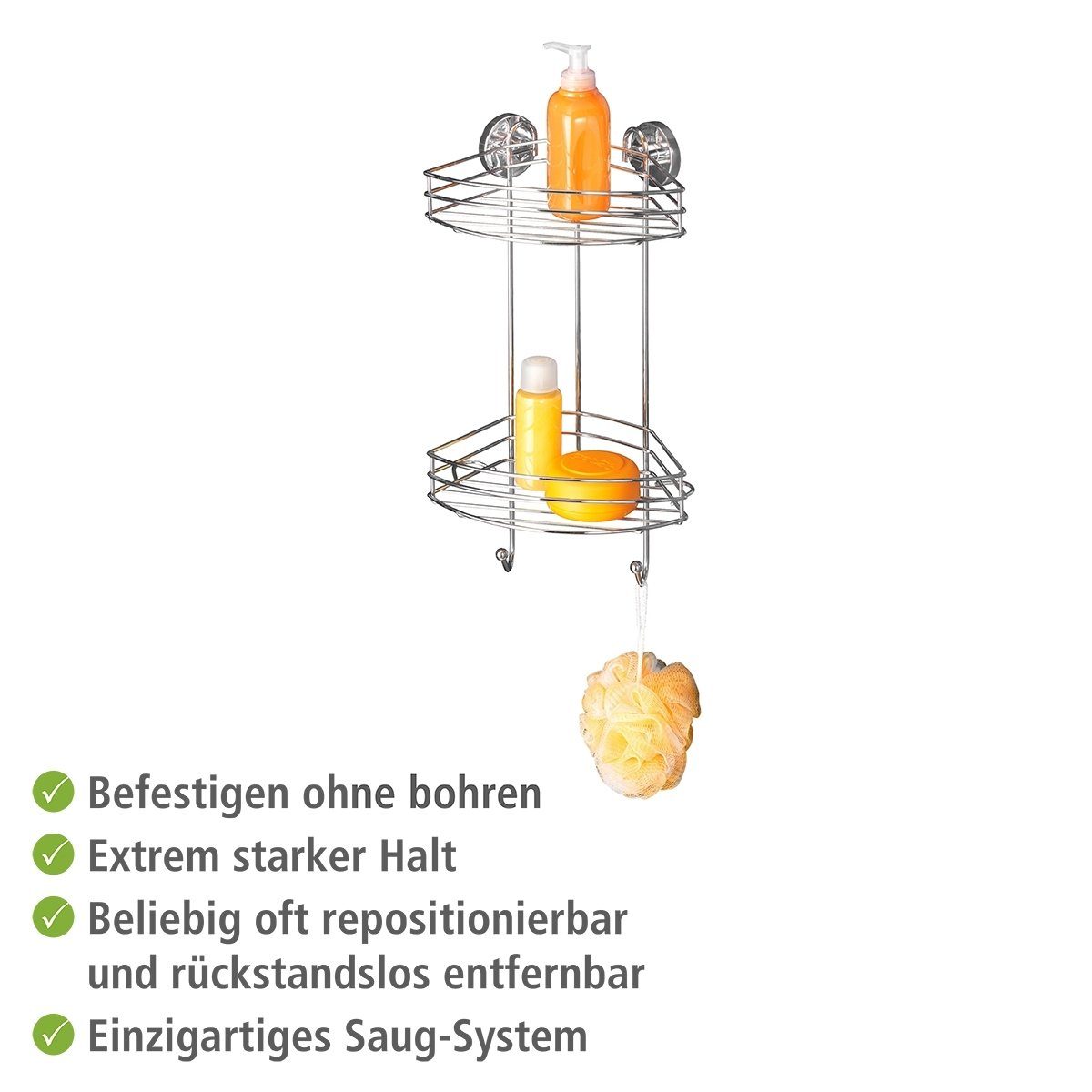 Maximex Eckregal Vacuum-Loc® Eckregal 2 Etagen HxBxT: 41 x 24,5 x 16 cm