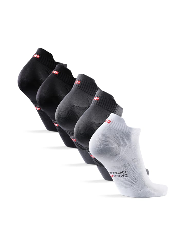 DANISH ENDURANCE Socken No Show Running in black/grey/white günstig kaufen