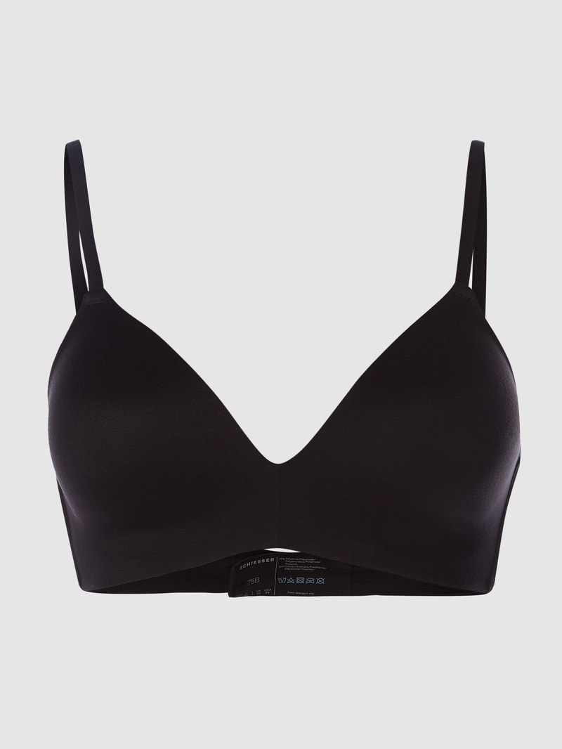 Soft-BH aus Mikrofaser mit wattierten Cups in schwarz