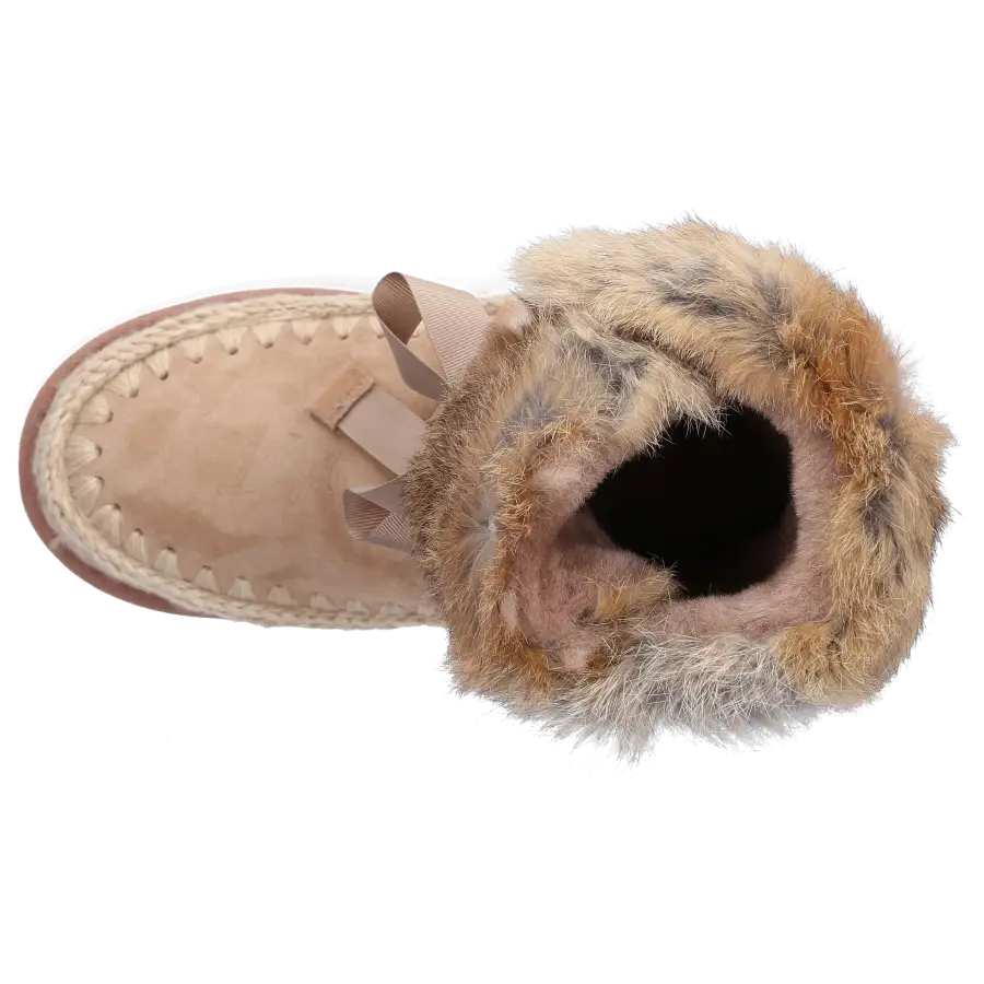 MOU - Snowboots LACE gefüttert - beige