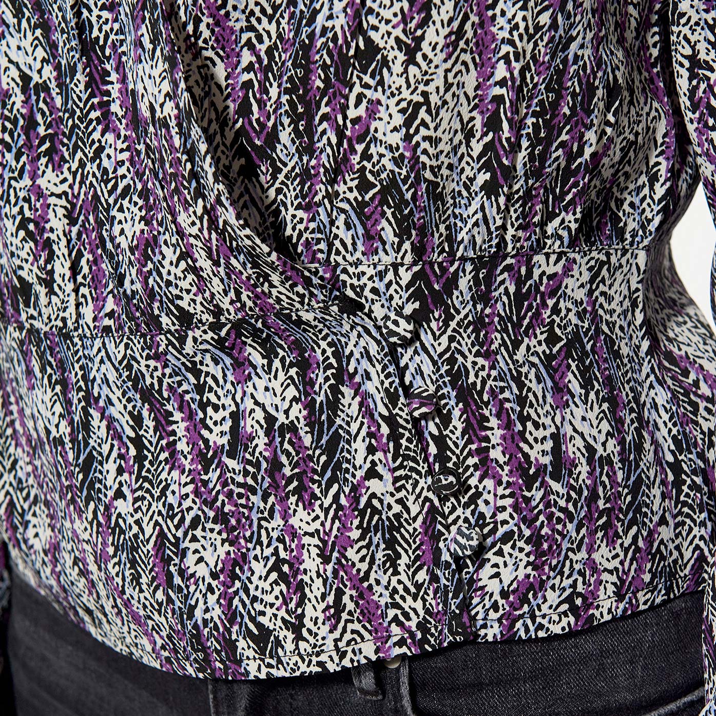 VEYZI  Blouse violette Femme en 100% polyester recyclé