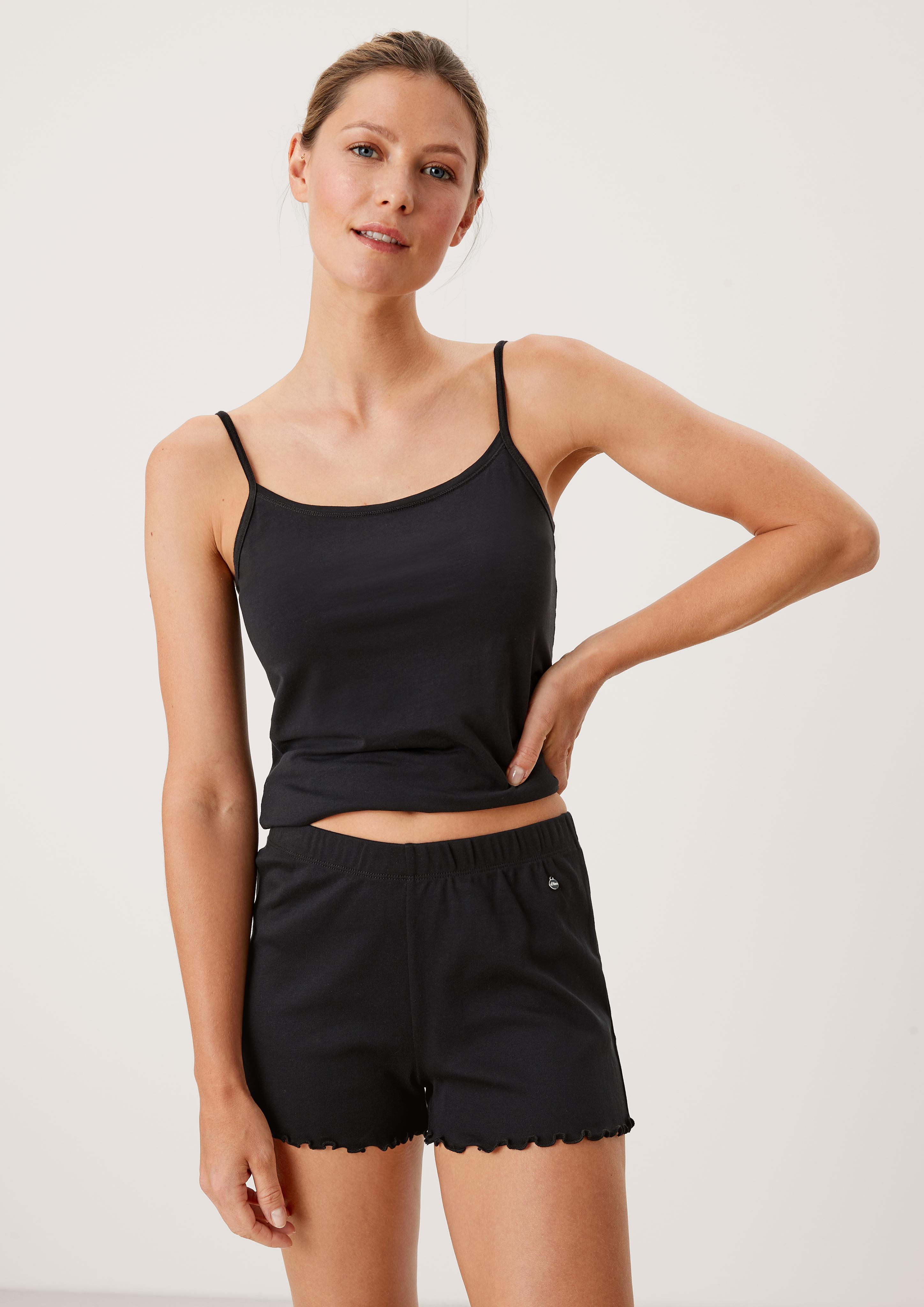 Pyjamashorts mit Wellensaum  6006268-9999