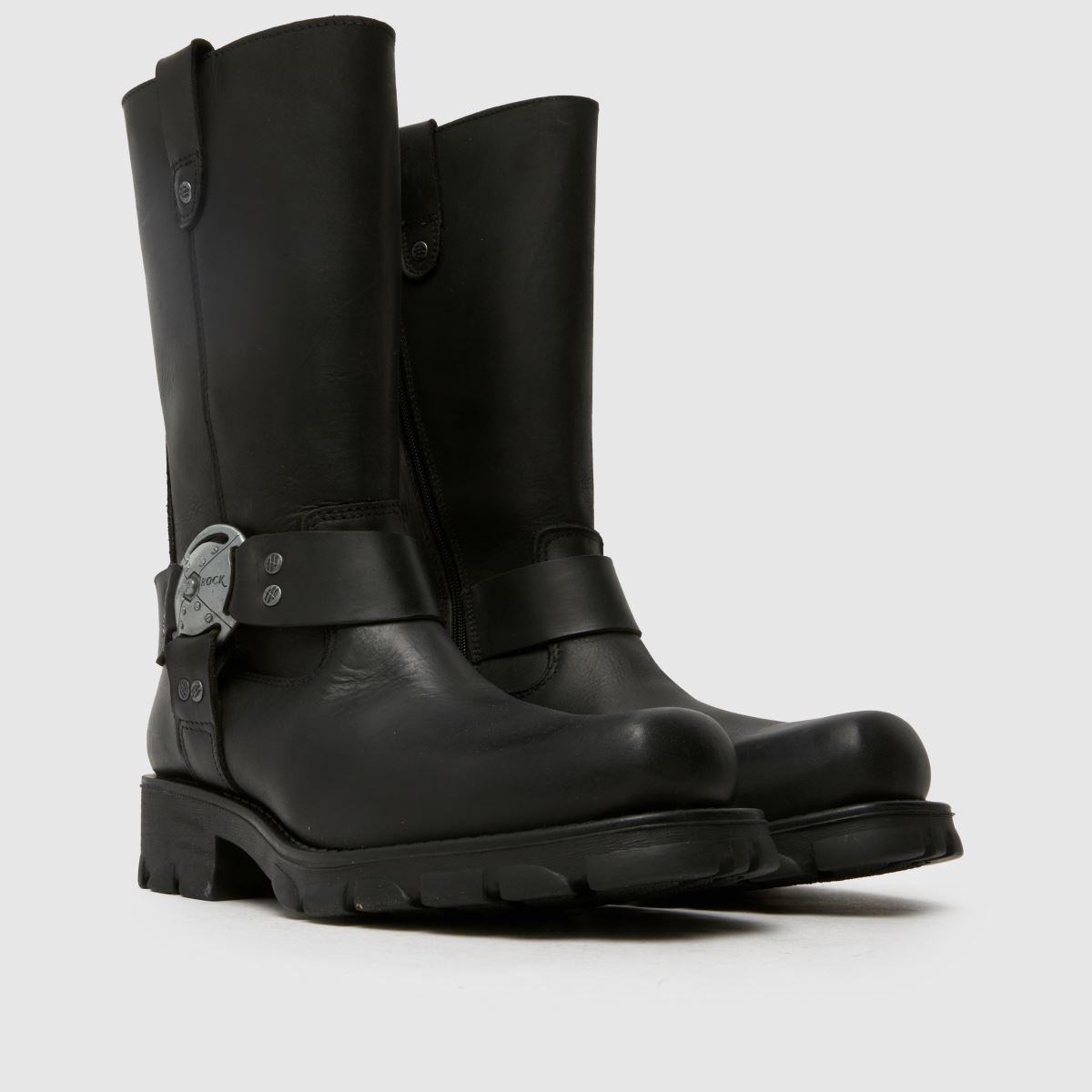 NEW ROCK – Svarta höga bikerboots