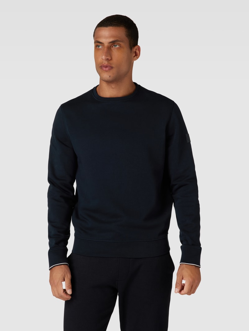 Sweatshirt mit Rundhalsausschnitt in marineblau