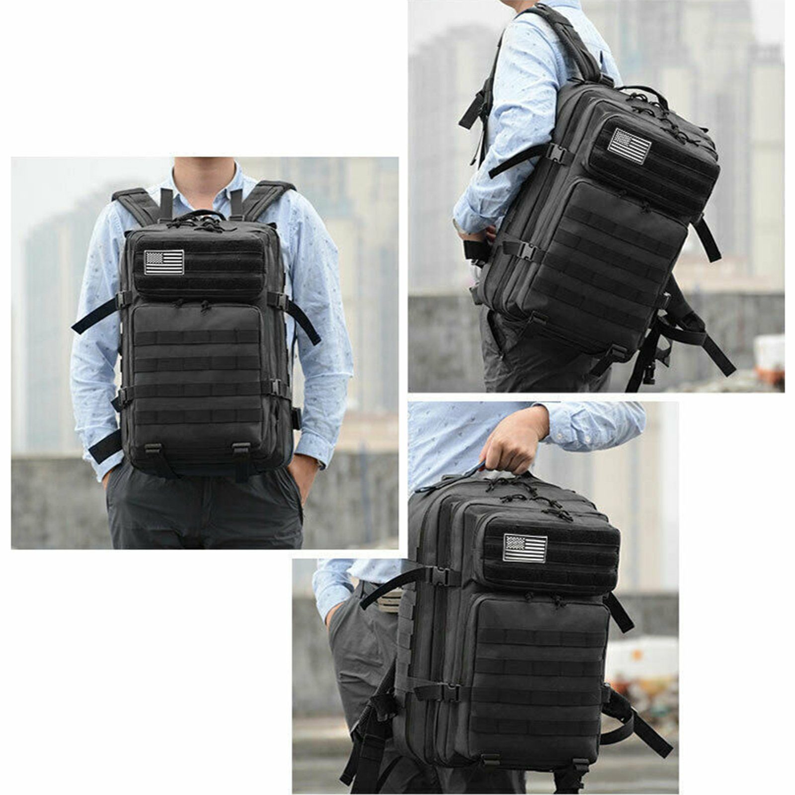 AKKEE Wanderrucksack 45L Taktische Rucksack Herren Große Pack Leicht und atmungsaktiv (45L Große Kapazität Wasserdicht, Rucksack Herren), Rucksäcke Backpack für Wandern im Freien Trekking Camping Reise