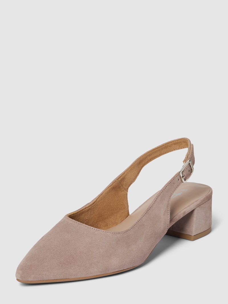Pumps mit spitzer Form in taupe