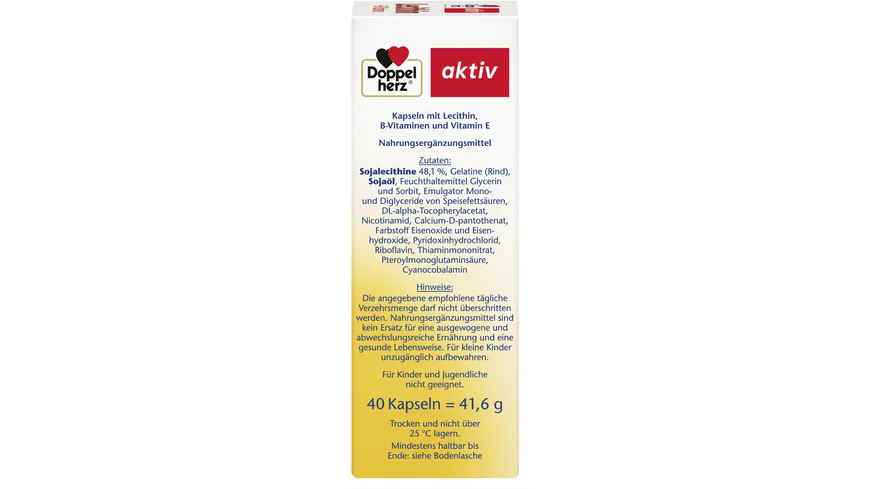 Doppelherz Lecithin + B-Vitamine 40 Kapseln