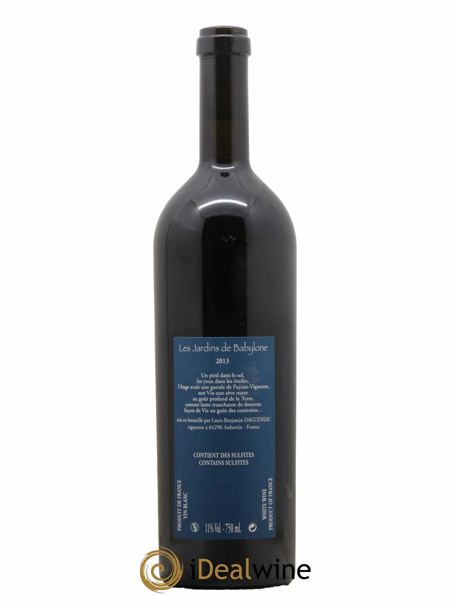 Vin de France (anciennement Jurançon) Jardins de Babylone Didier Dagueneau  2013 - Lot de 1 Bouteille