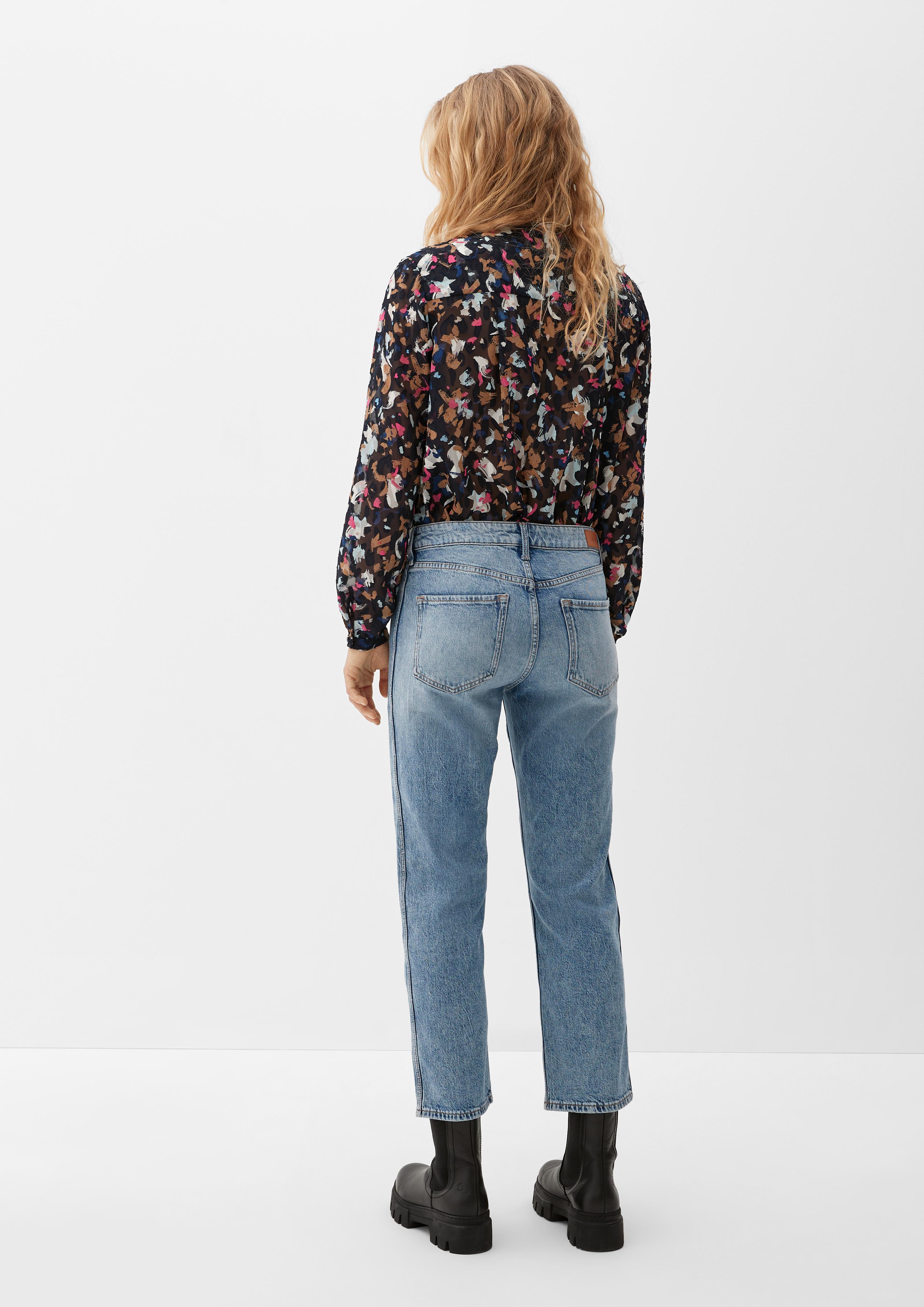 Cropped-Jeans Karolin / Regular Fit / High Rise / Straight Leg   2125429-53Z4