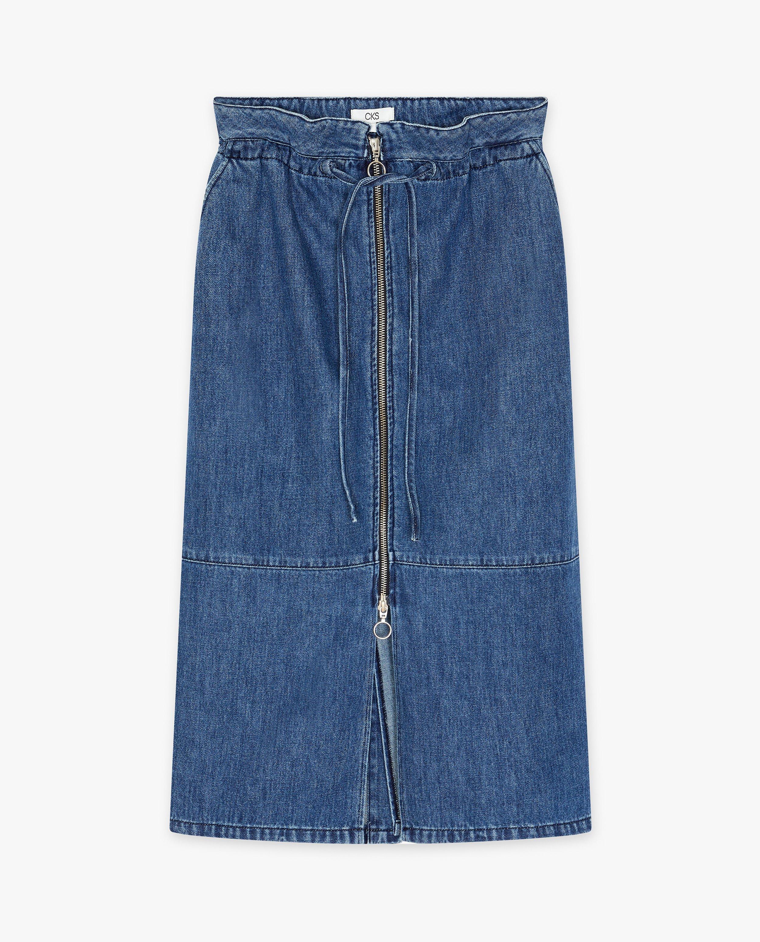 Fustă din denim CKS pentru femei, albastră