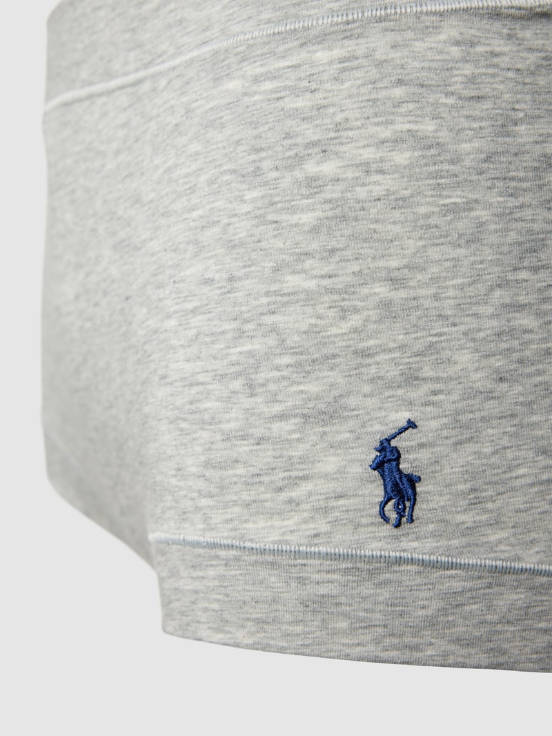 Pyjama-Shorts mit Label-Detail Modell 'Girl Short' in hellgrau meliert
