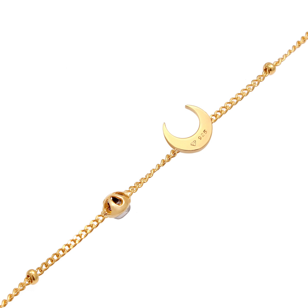 Elli Elli Bracelet Halbmond Astro Turmalin Fein 925 Sterling Silber Bracelet