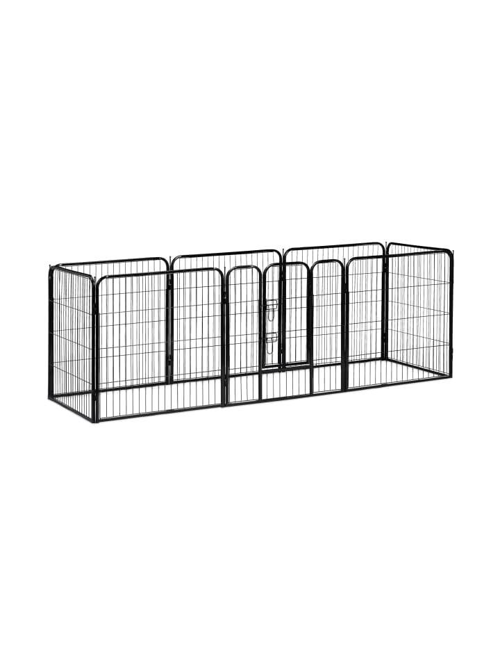 relaxdays Welpenauslauf in Schwarz - (B)78 x (H)80 x (T)235 cm günstig kaufen onesize