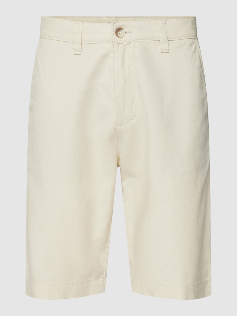 Chino-Shorts mit französischen Eingrifftaschen in offwhite