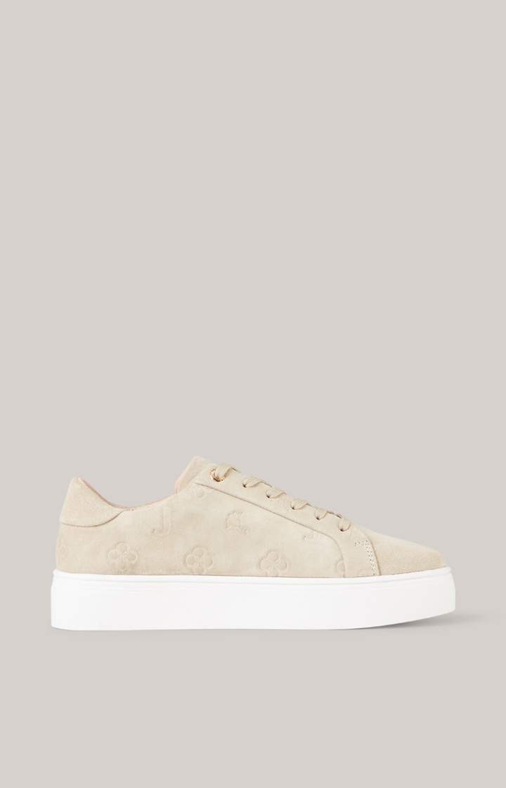 Sneaker Velluto Stampa New Daphne in Beige
