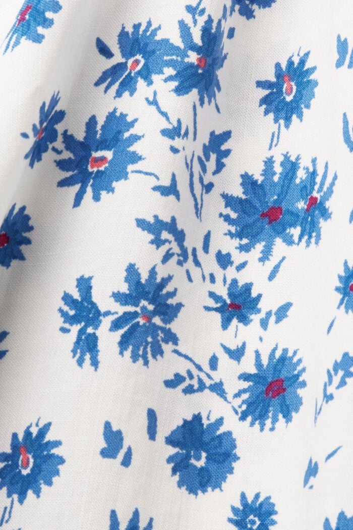 Bedruckte Bluse mit elastischem Kragen