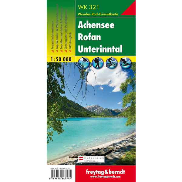 Achensee, Rofan, Unterinntal 1 : 50 000 - Wanderkarte