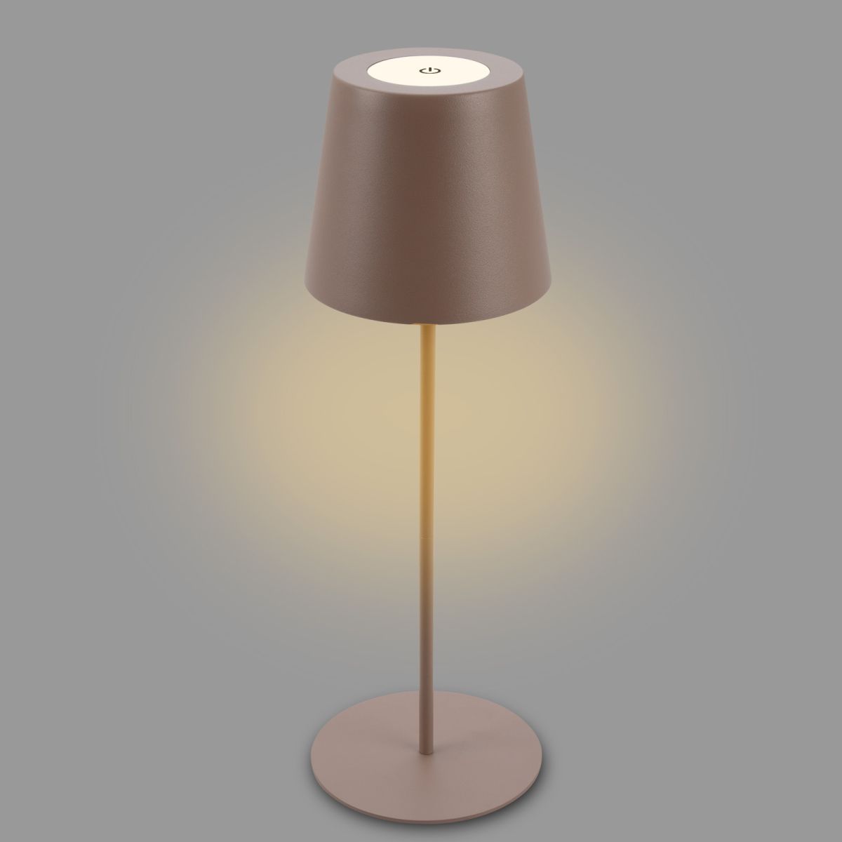 HVMM Akku LED Tischlampe Kiki Braun