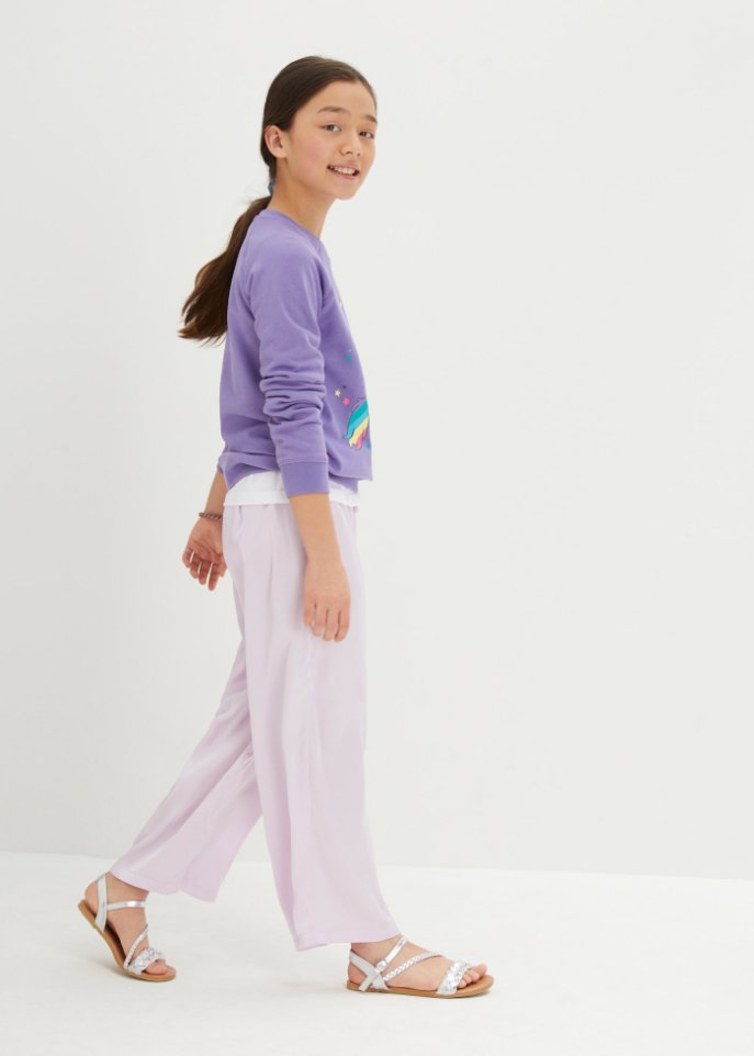 Mädchen Satinhose mit Gummibund