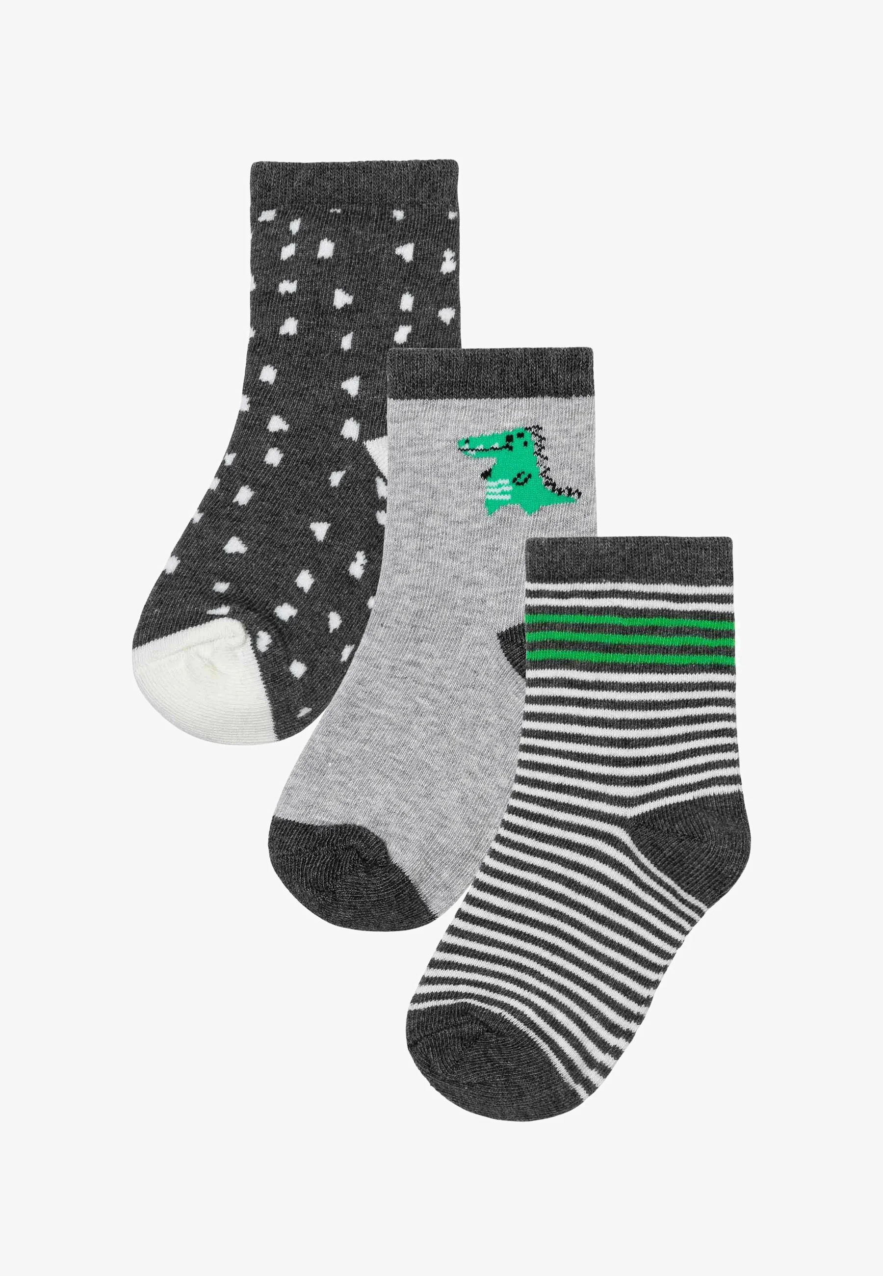 MINOTI BRIGHT DINOSAURIO PAQUETE DE TRES - Calcetines