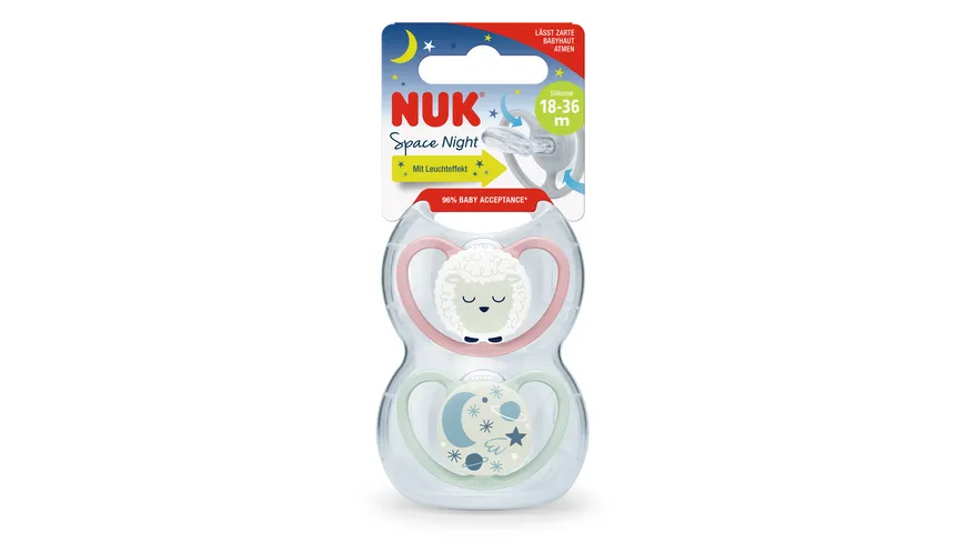NUK Schnuller Space Night Silikon 18-36 Monate