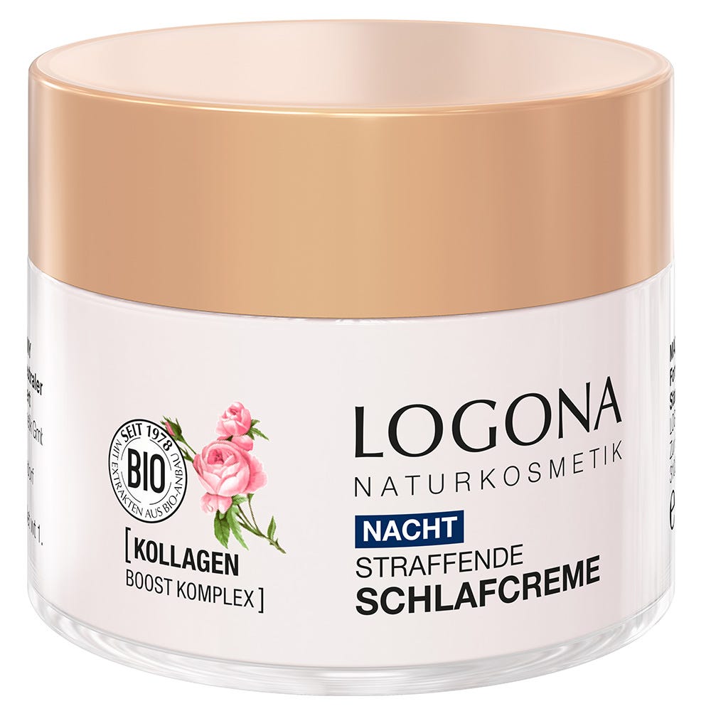 LOGONA Moisture Lift Straffende Schlafcreme Bio-Rosenextrakt & Bio-Apfelsamenextrakt 50 ml